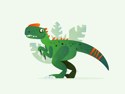 Monolophosaurus cretaceous dinosaur dinosaurus flat illustration jurassic jurassic park monolophosaurus paleontology simple texture vector