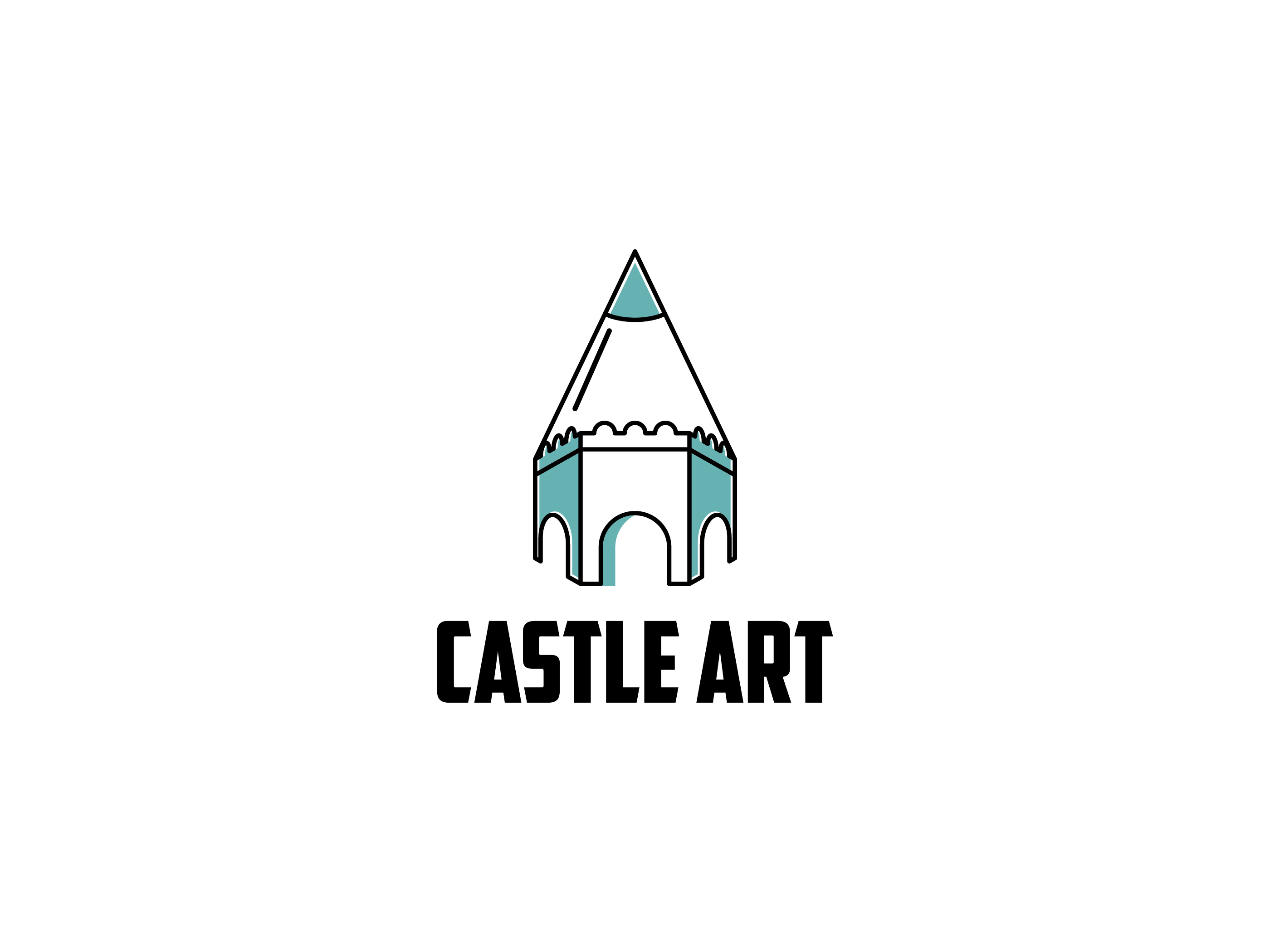 Castle Art Logo Design branding creativelogo design designcommunity illlustrator logo logodesign logoideas logoinspiration logotype minimallogo pencillogo vector vectorart