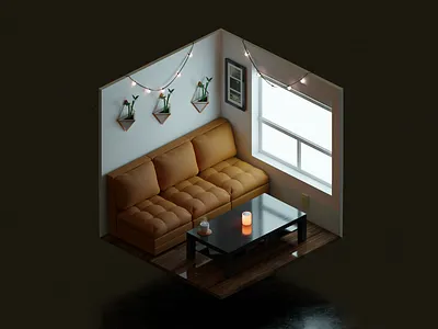 My Living Room 3d art blender