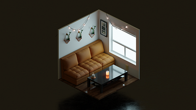 My Living Room 3d art blender