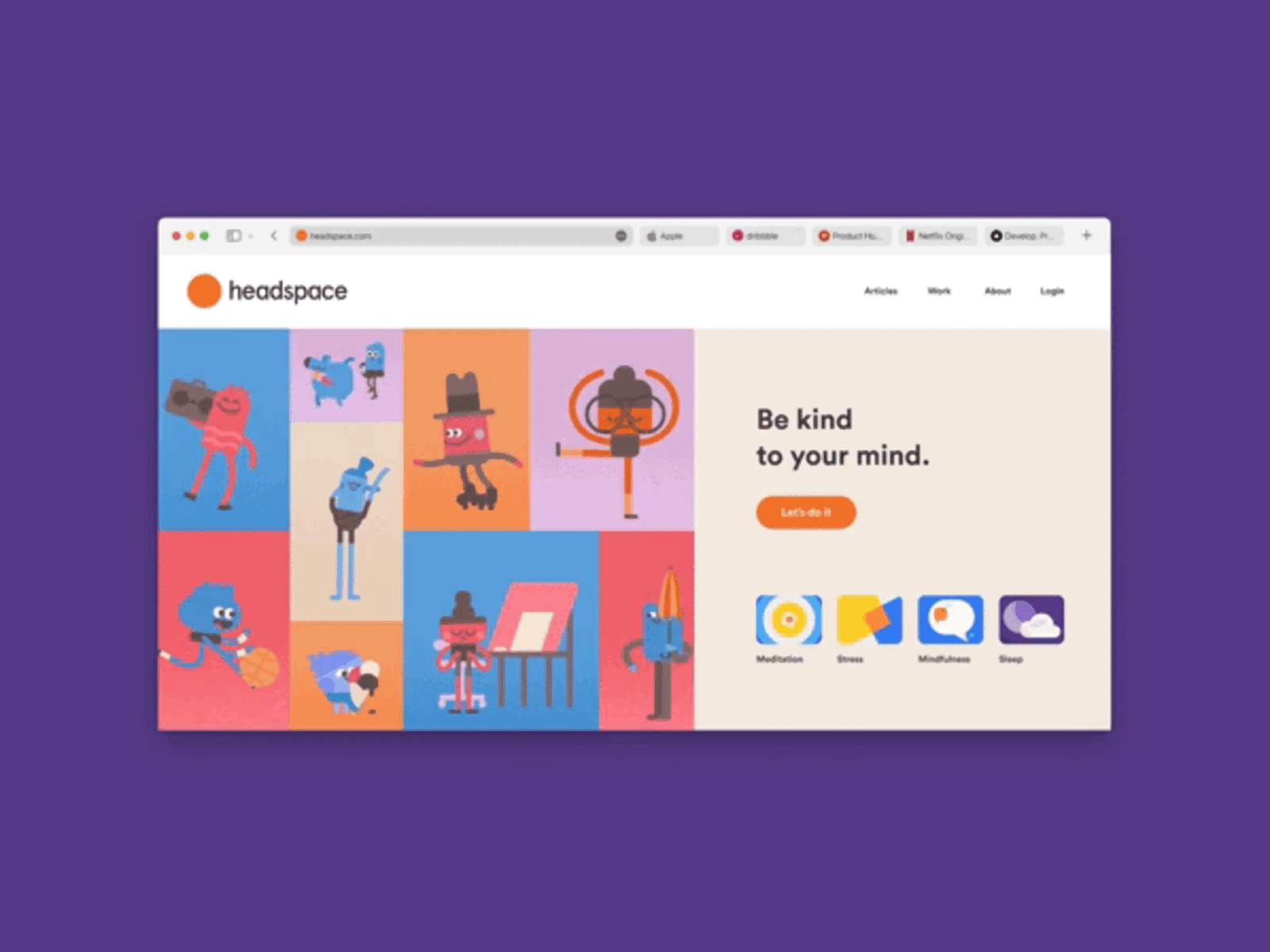 Daily UI 003 dailyui health landing landingpage mindfulness ui