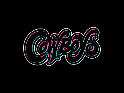 Cowboys Swirl Type baseball branding custom type design graphic design hand lettering illustrator lettering logo logo design logotype type typo typography vector wordmark