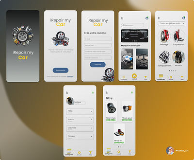 repair your car app UI Design app ui ui design ux we