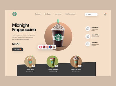 Starbucks Concept app design branding design graphic design starbucks ui ux web design website design