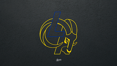 Logo Los Angeles Rams graphic design logo logo design rams