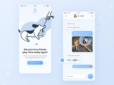 UI Marathon Service Design Club - Day 11 app app design daily ui design direct message direct messaging dms doctor graphic design pet pet app ui ui ux ux vet vet app