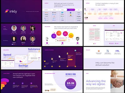 Inkly pitch deck branding design