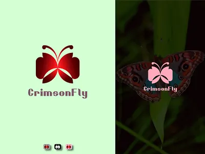 CrimsonFly Logo branding branding design butterfy creative crimson color design fly geomatric illustration inspiration logo logo creation logo design. logo inspiration logo mark minimalistic nature simple tours travel