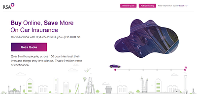 RSA Insurance graphic design ui