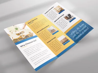 Modern Furniture Trifold Brochure abstract brochure flyer furniture template trifold brochure