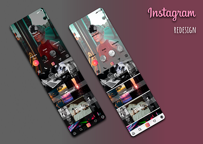 Instagram Redesign app figma graphic design illustrator instagram phoneapp redesign ui ux