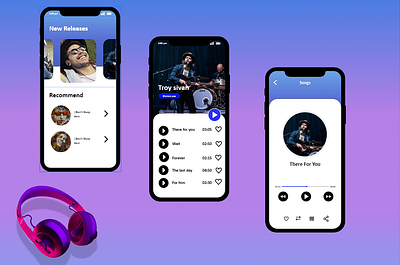 MUSIC APP UI adobexd app design figma illustration logo mu ui ux