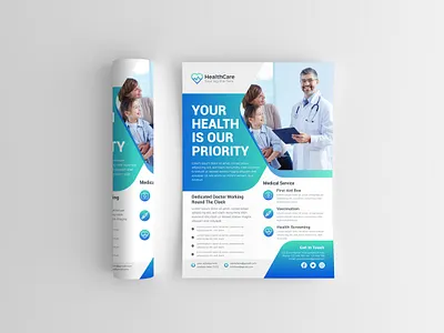 Medical Flyer Design Template banner brochure business business flyer clinic corporate flyer covid covid19 dental flyer doctor flyer fitness flyer flyer design healthcare flyer leaflet logo medical medical flyer medicine print vaccine