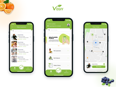 Vegiy Mobile app app branding design illustration logo ui ux