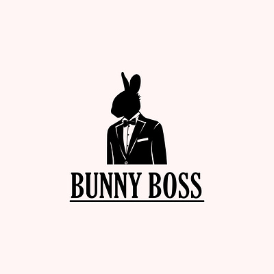 Rabbit Bunny Businessman silhouette with elegant tuxedo animal boss bunny businessman company design elegant gentle gentleman head illustration man rabbit silhouette suit tie tuxedo