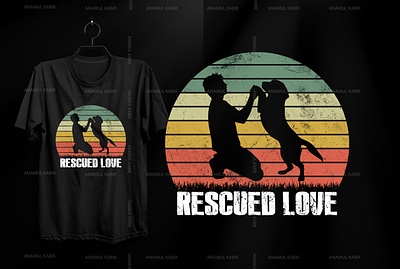 Rescued love t shirt Design t shirt design for girls t shirt design size chart