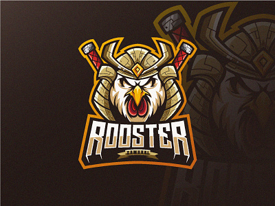 Rooster Samurai branding character chicken culture design esport gamers gaming graphicdesign japan katana logo logoanimal logotype mascot ninja rooster samurai