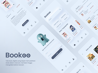 Bookoo figma mobile neumorphism ui design uiux user interface