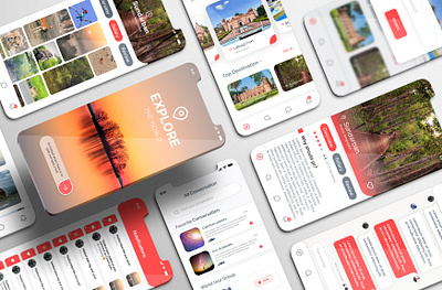 Tour Guide App Design | Explore the WORLD app clean concept cyoam home ios minimal ticket tour tour guide tourism tourist travel agency travel app trip ui ux vacation web website