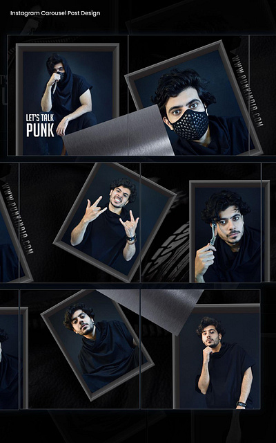 Punk Instagram Design - Metal Sheets Concept graphic design poster design