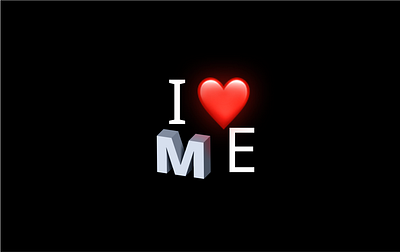 I ❤️ ME 3d sticker ui