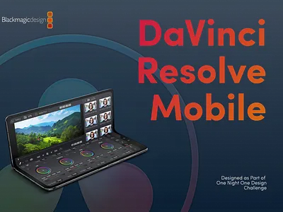 DaVinci Resolve Mobile App Concept app concept davinci resolve design mobile mobile video editor samsung fold ui