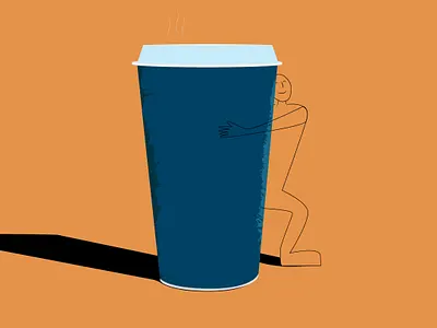 For the love of hot drinks adobe illustrator art art of the day design graphic design hot drinks hug illustration illustration of the day love vector warm