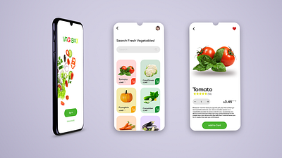 Vegetables Purchase Minimalist Application app design application designs branding design graphic design mobile app ui design ui vegetables mobile application