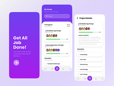 Task Management App UI Design app design app ui app ui design figma figma design note app task management to do app to do ist ui ux user interface