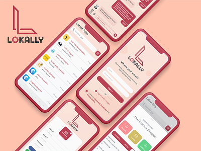 Job Listings user interface design