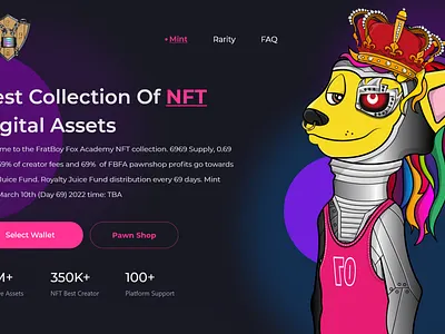 NFT Landinng Page user interface design