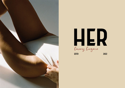 HER- luxury lingerie branding graphic design logo