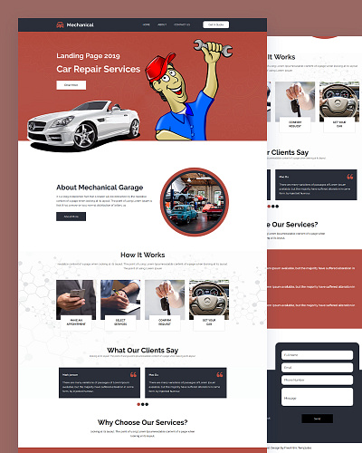 Mechanical auto painting bootstrap business car repair css html5 responsive template