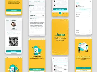 Peer-to-peer open banking app on iOS app branding design figma fintech ios mobile open banking qr saas ui