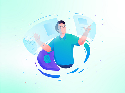 Programmer Illustration dribble illustration metaverse programmer
