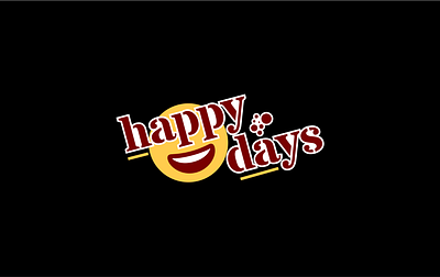 happy days font sticker ui