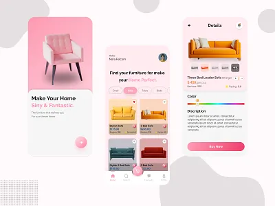 Furniture App Design android app design dashboard design figma furniture app design hybrid ios app mobile app mobile interface design prototype ui ui design uiux design ux ux design web design