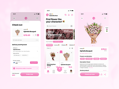 Flowles App - Flower E-Commerce Online Store (Mobile App) amazon decoration design e commerce ecommerce figma flower ikea mobile online shop online store order plant roses shop shopify store ui uiux valentine