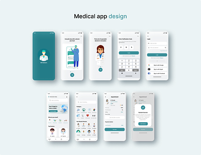Medical App Design adobe xd app app design figma graphic design iphone app design medical medical app medical app design mobile app mobile app design product design ui ui ux uiux ux xd