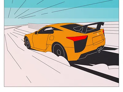 Lexus LFA design geometric illustration illustrator minimal simple style vector