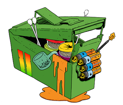 Dabammo Box cartoon color design drawing illustration ink logo