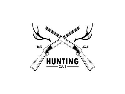 Hunting club banner branding design graphic design illustration logo retro typography ui ux vector
