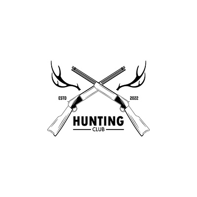 Hunting club banner branding design graphic design illustration logo retro typography ui ux vector