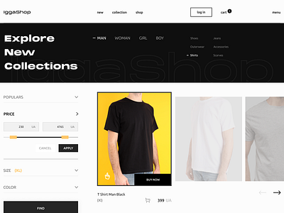 IggaShop website branding design logo minimal mobile shop ui web
