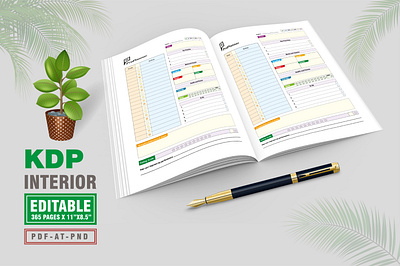 Daily Planner graphic design illustration package design print design vector