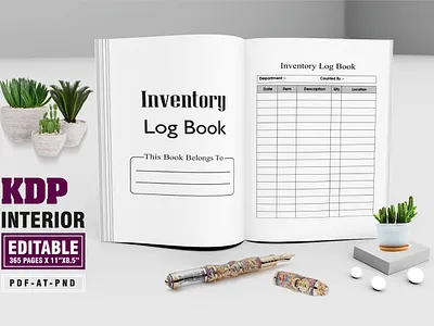 Inventory Log Book graphic design illustration print design s.arahman60@gmail.com vector