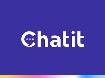 Chatit | Communication Logo brand agency branding chat chat logo chatbox collaborate communication conversation geometric logo identity inpetor logo identity logotype message message app messanger negative space logo saas brand startup brand typography