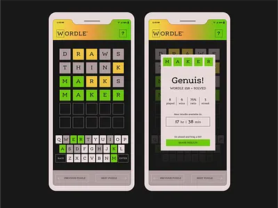 Weekly Warmup - Wordle Redesign design graphic design interface design layout typography ui ux