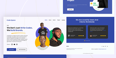 The landing page For Code Space branding design graphic design motion graphics trending typography ui ux web website websiteui