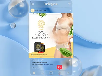 Natural health supplement Post Design branding design elegant facebook ad facebook post fat fitness graphic design gym health illustration instagram post mockup template modern design print product design social media template template ui web banner workout